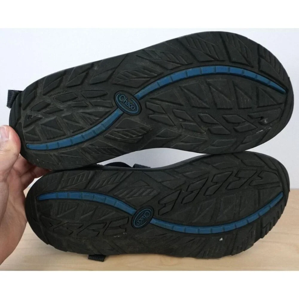 Chaco Mens Blue Black Outdoor Hiking Walking Sandals Size 11